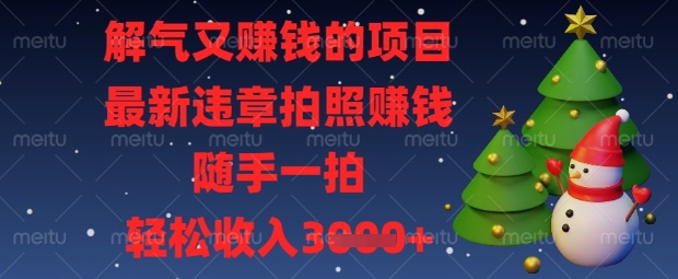解气又挣钱的项目，最新违章拍照挣钱，随手一拍，轻松收入数张【揭秘】-爱尚云