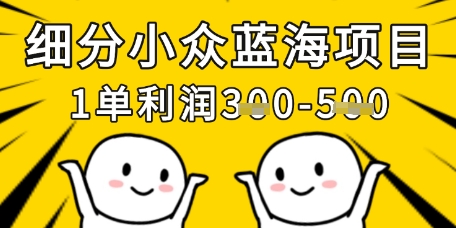 细分小众蓝海项目，一单利润3张，每月收入稳定过1w+-爱尚云