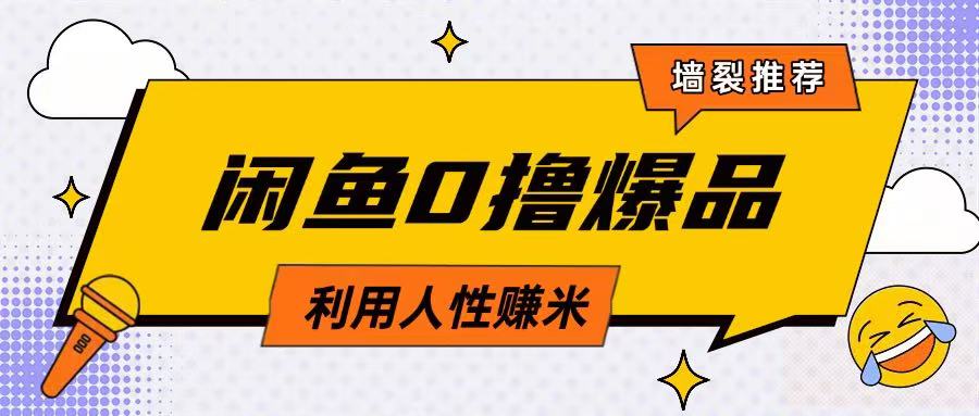 咸鱼0撸玩法利用人性售卖商品达到日挣2张的效果-爱尚云