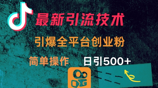 最新引流方法，引爆全平台的一个创业粉，简单操作日引300+-爱尚云