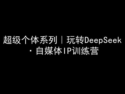 超级个体系列，玩转DeepSeek·自媒体IP训练营，deepseek教程-爱尚云